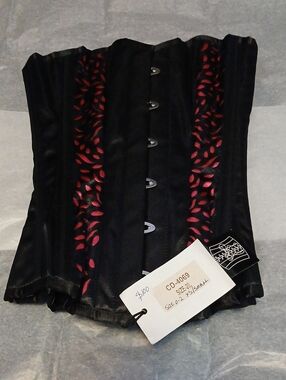 Black and Pink Authentic Overbust Corset - Women Shapewear